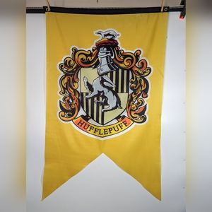 Hufflepuff Harry Potter Flag Banner Yellow Shield  Hanging Nylon